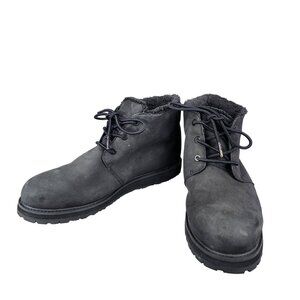 Mens Black Timberland Nubuck & Fleece-Lined Lace-Up Boots Size 11.5M